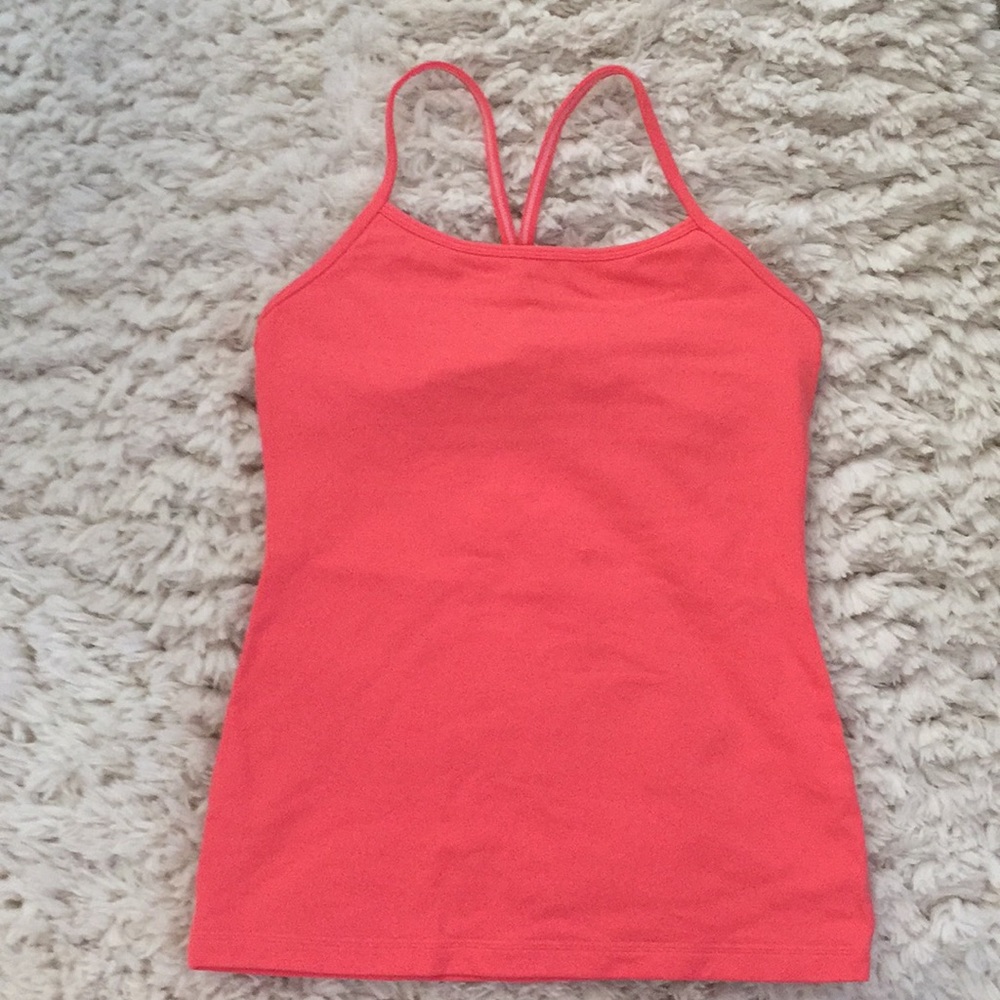 Lululemon Y tank coral color size 6